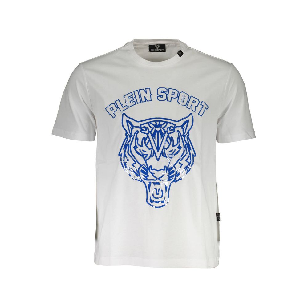 T-shirt homme Plein Sport blanc en coton