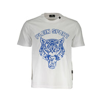 T-shirt homme Plein Sport blanc en coton