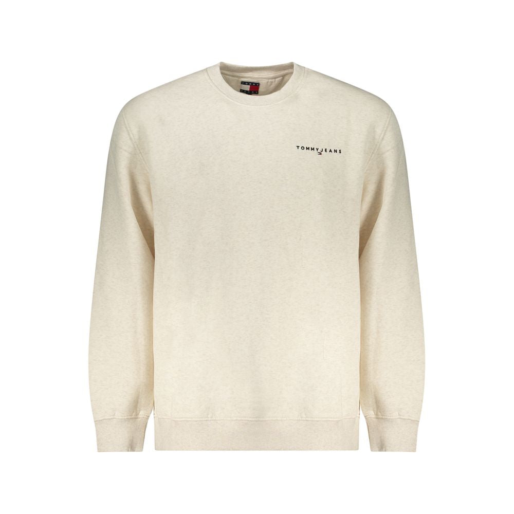 Felpa da uomo in cotone beige Tommy Hilfiger
