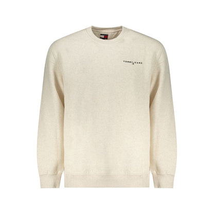 Felpa da uomo in cotone beige Tommy Hilfiger