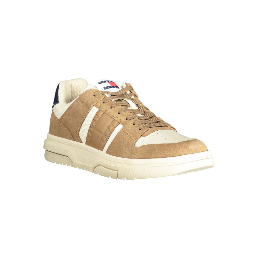 Baskets Tommy Hilfiger en cuir beige pour homme