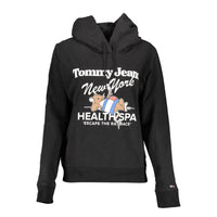 Sweat à capuche Tommy Hilfiger en coton noir pour femme