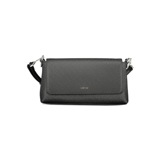 Borsa a tracolla da donna Calvin Klein in poliestere nero