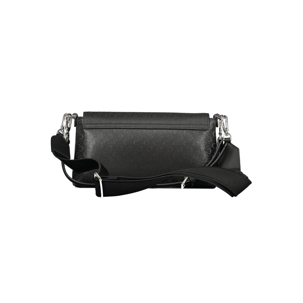 Borsa a tracolla da donna Calvin Klein in poliestere nero