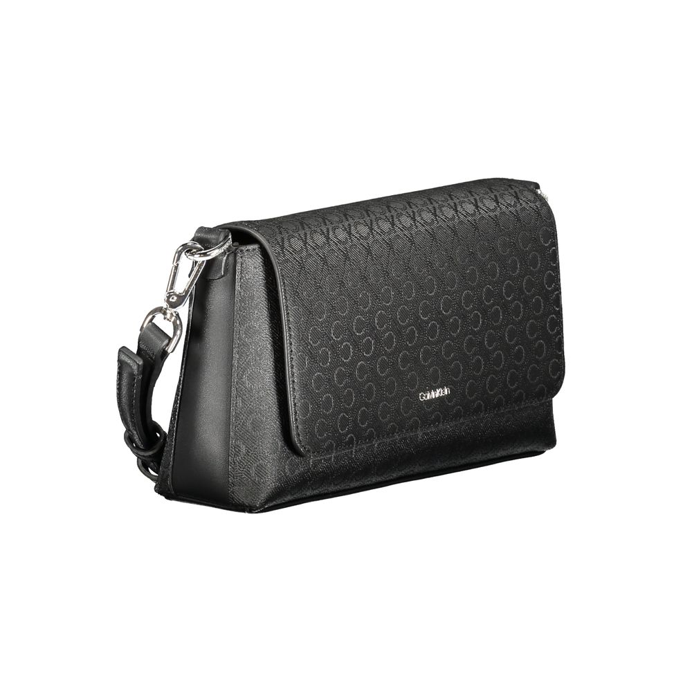 Borsa a tracolla da donna Calvin Klein in poliestere nero