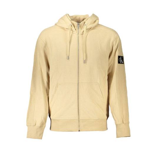 Maglione da uomo in cotone beige Calvin Klein