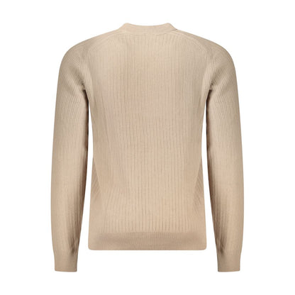 Pull Hugo Boss beige en coton pour homme