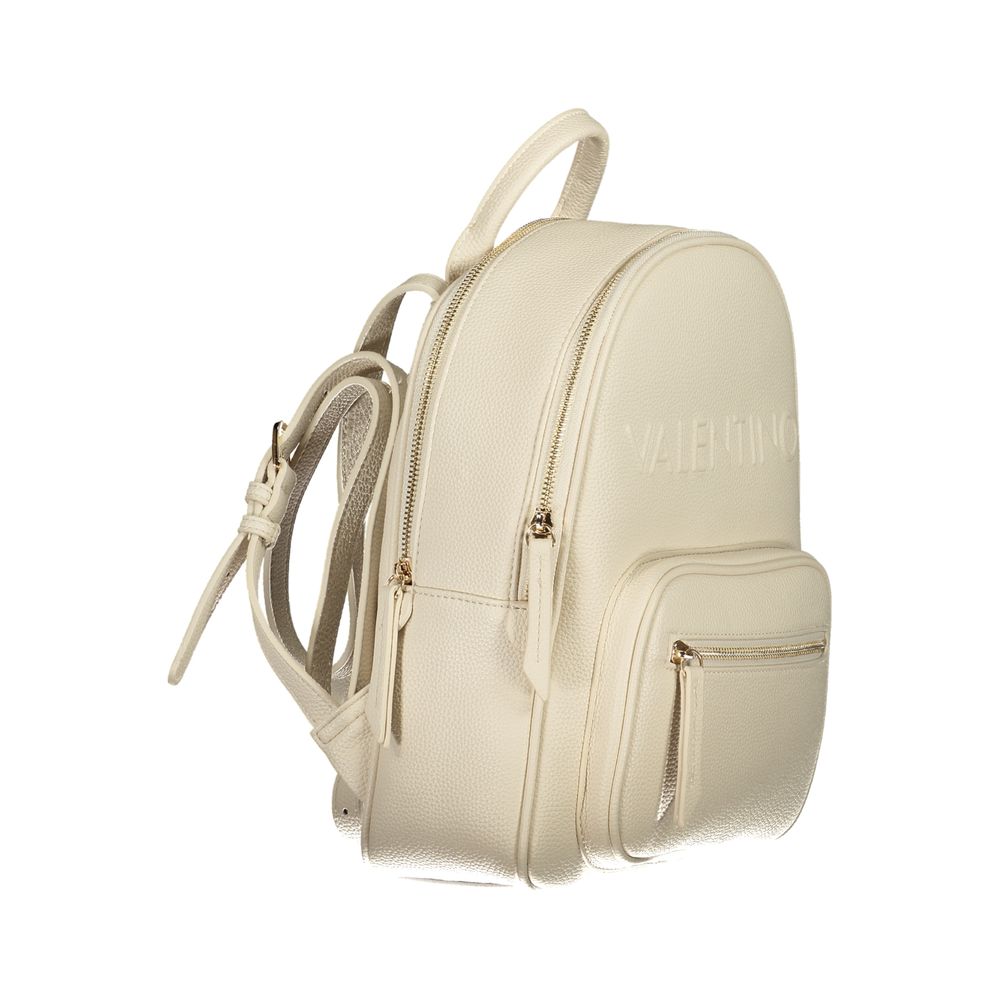 Zaino da donna in poliuretano beige Mario Valentino