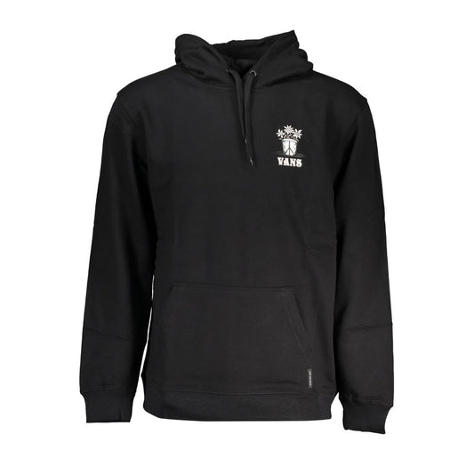 Felpa con cappuccio da uomo in cotone nero Vans