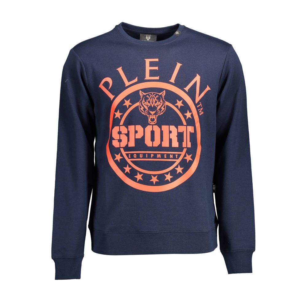 Felpa da uomo in cotone blu Plein Sport