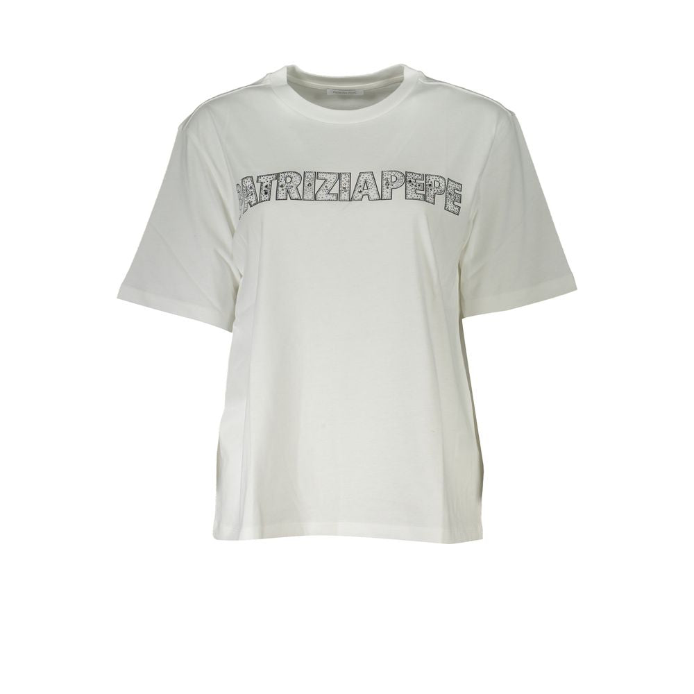 T-shirt bianca in cotone da donna Patrizia Pepe