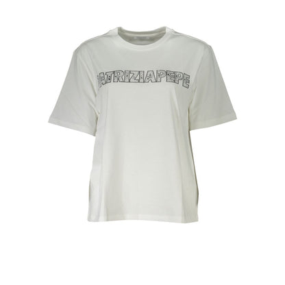 T-shirt bianca in cotone da donna Patrizia Pepe