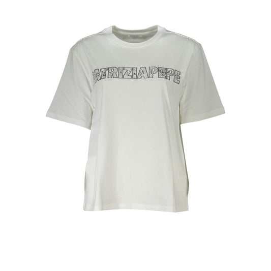 T-shirt bianca in cotone da donna Patrizia Pepe
