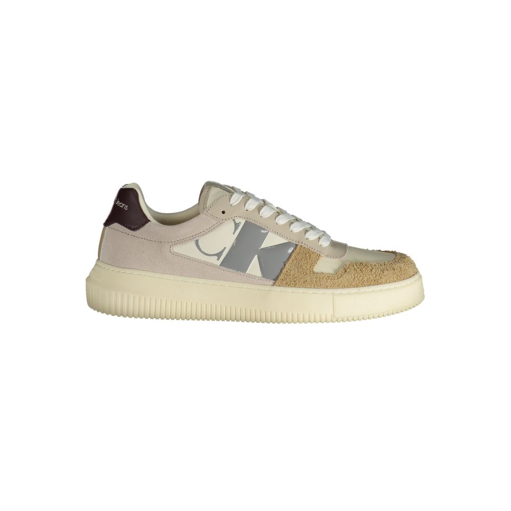 Baskets Calvin Klein beiges en polyuréthane pour homme