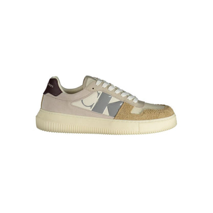 Baskets Calvin Klein beiges en polyuréthane pour homme