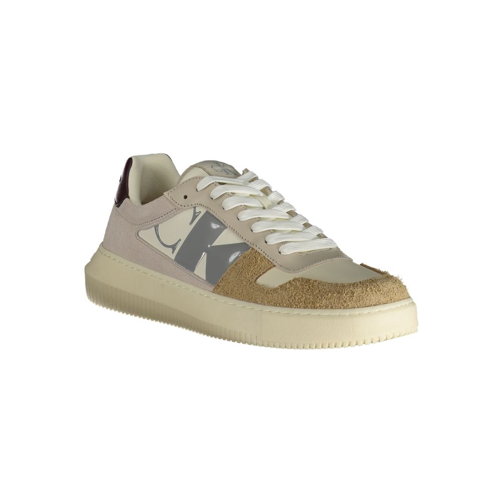 Baskets Calvin Klein beiges en polyuréthane pour homme