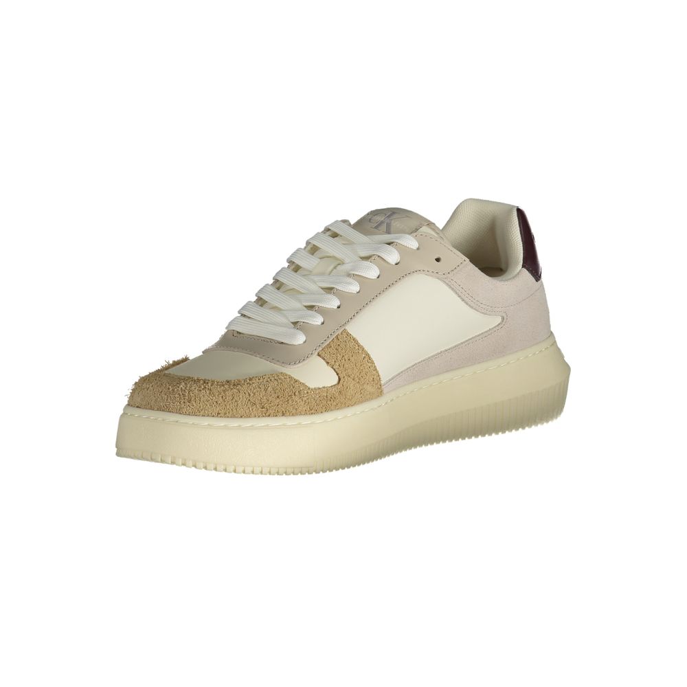 Baskets Calvin Klein beiges en polyuréthane pour homme
