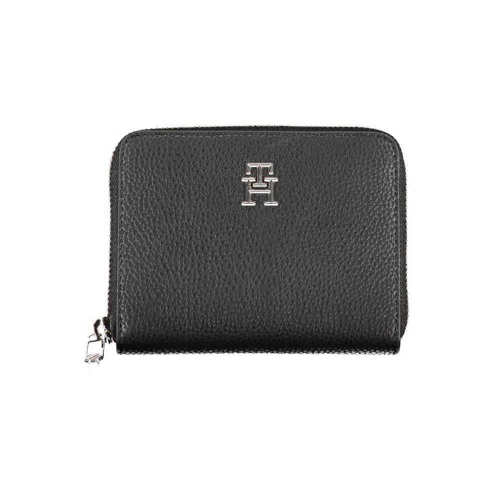 Portefeuille Tommy Hilfiger pour femme en polyuréthane noir