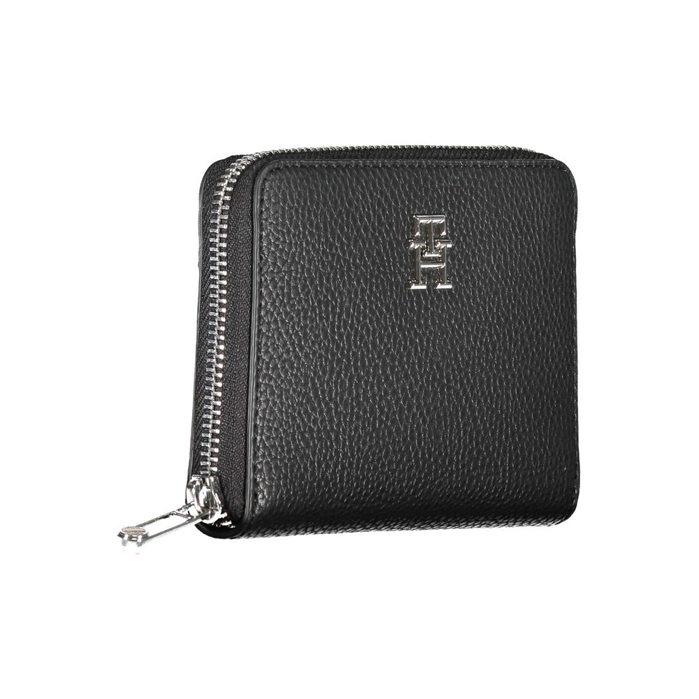 Portefeuille Tommy Hilfiger pour femme en polyuréthane noir