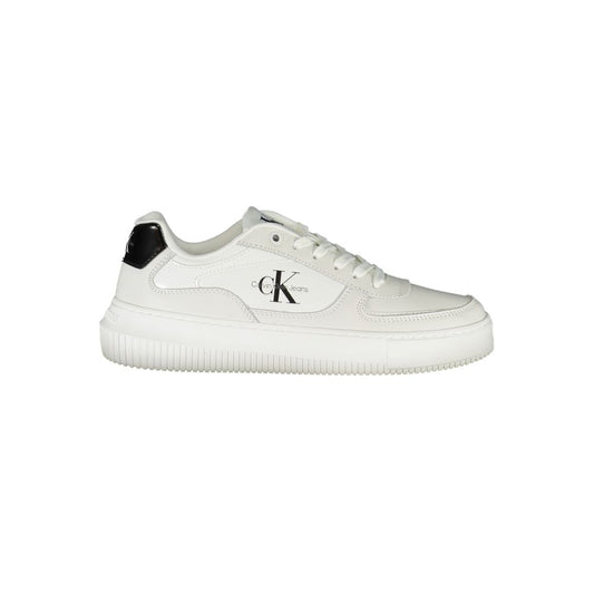 Sneaker da donna in pelle bianca Calvin Klein