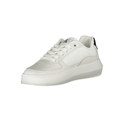 Sneaker da donna in pelle bianca Calvin Klein