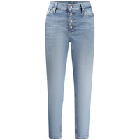 Jean en coton Calvin Klein Azzurro pour femme