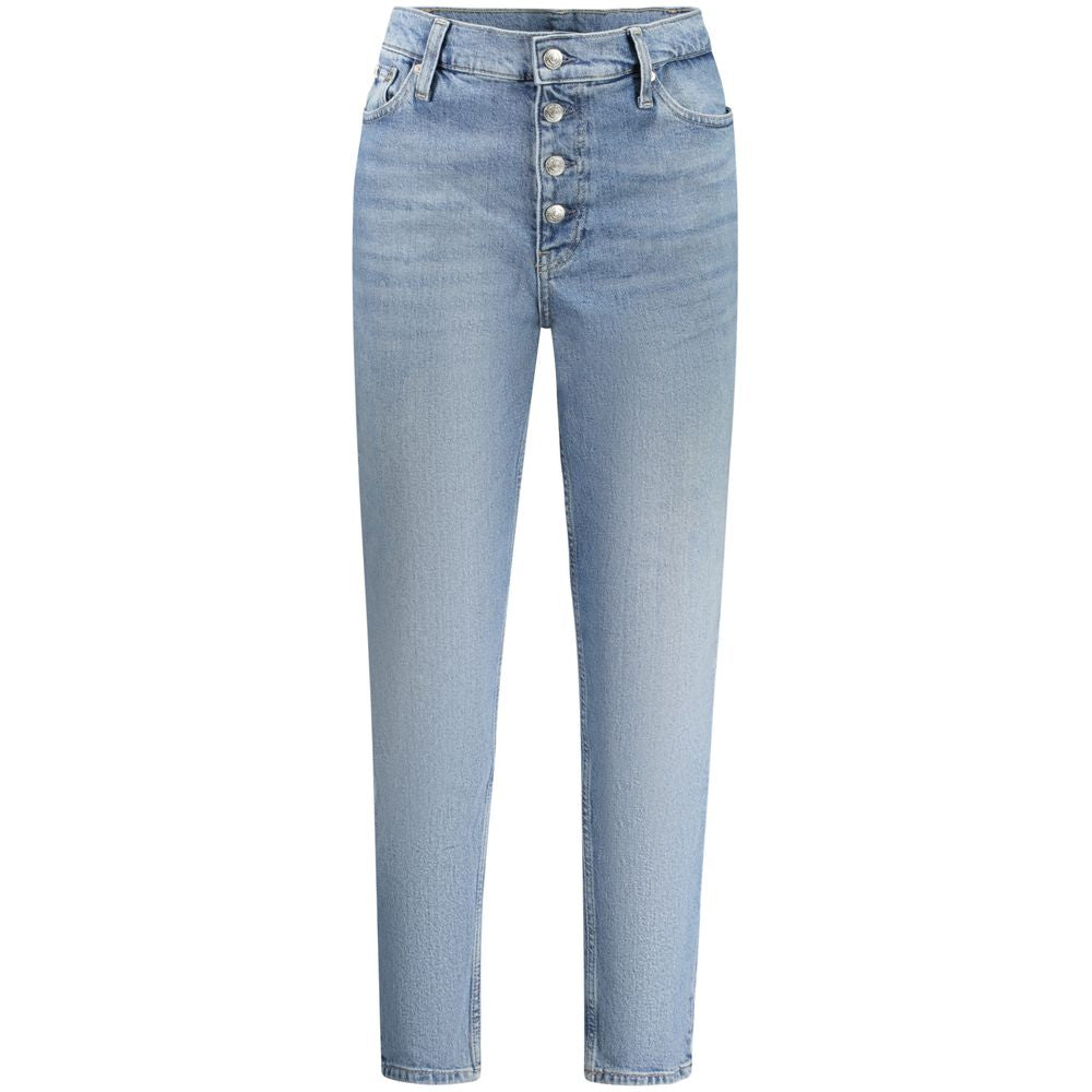 Jean en coton Calvin Klein Azzurro pour femme