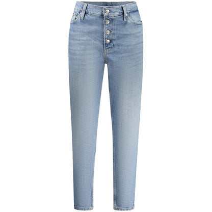 Jean en coton Calvin Klein Azzurro pour femme