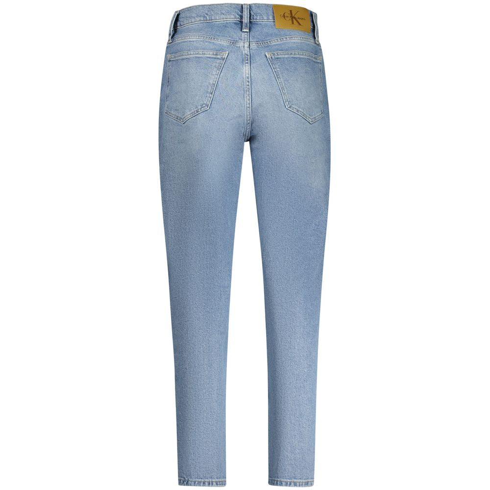 Jean en coton Calvin Klein Azzurro pour femme
