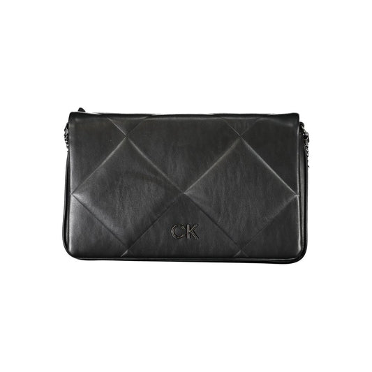 Borsa a tracolla da donna in poliestere nero Calvin Klein