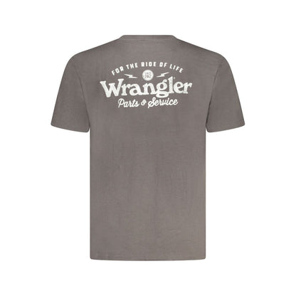 T-shirt da uomo in cotone nero Wrangler