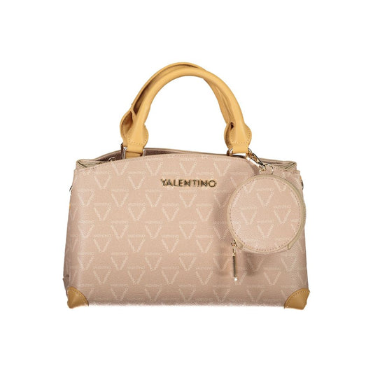 Borsa a mano da donna in poliuretano beige Mario Valentino
