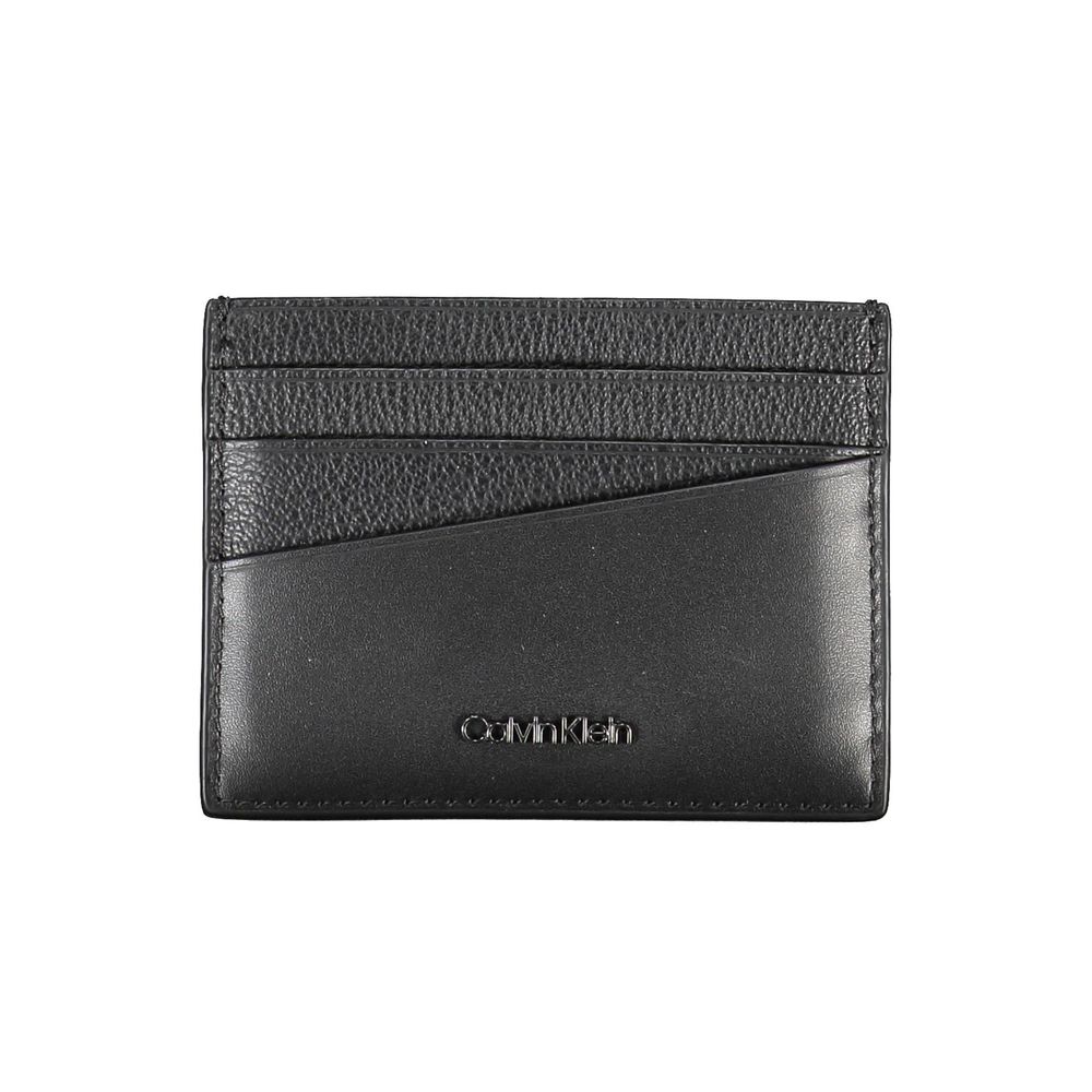 Portefeuille homme en cuir noir Calvin Klein