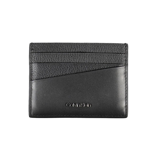Portafoglio da uomo Calvin Klein in pelle nera