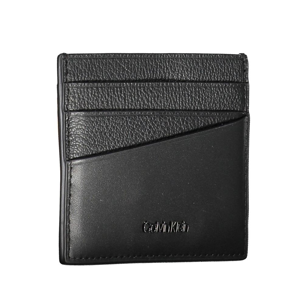 Portefeuille homme en cuir noir Calvin Klein