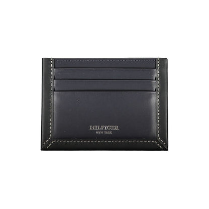 Portafoglio da uomo in pelle blu Tommy Hilfiger