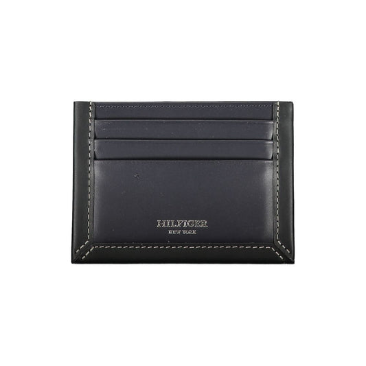 Portafoglio da uomo in pelle blu Tommy Hilfiger