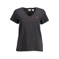 T-shirt Levi's noir en coton biologique pour femme