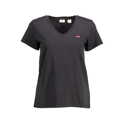 T-shirt Levi's noir en coton biologique pour femme
