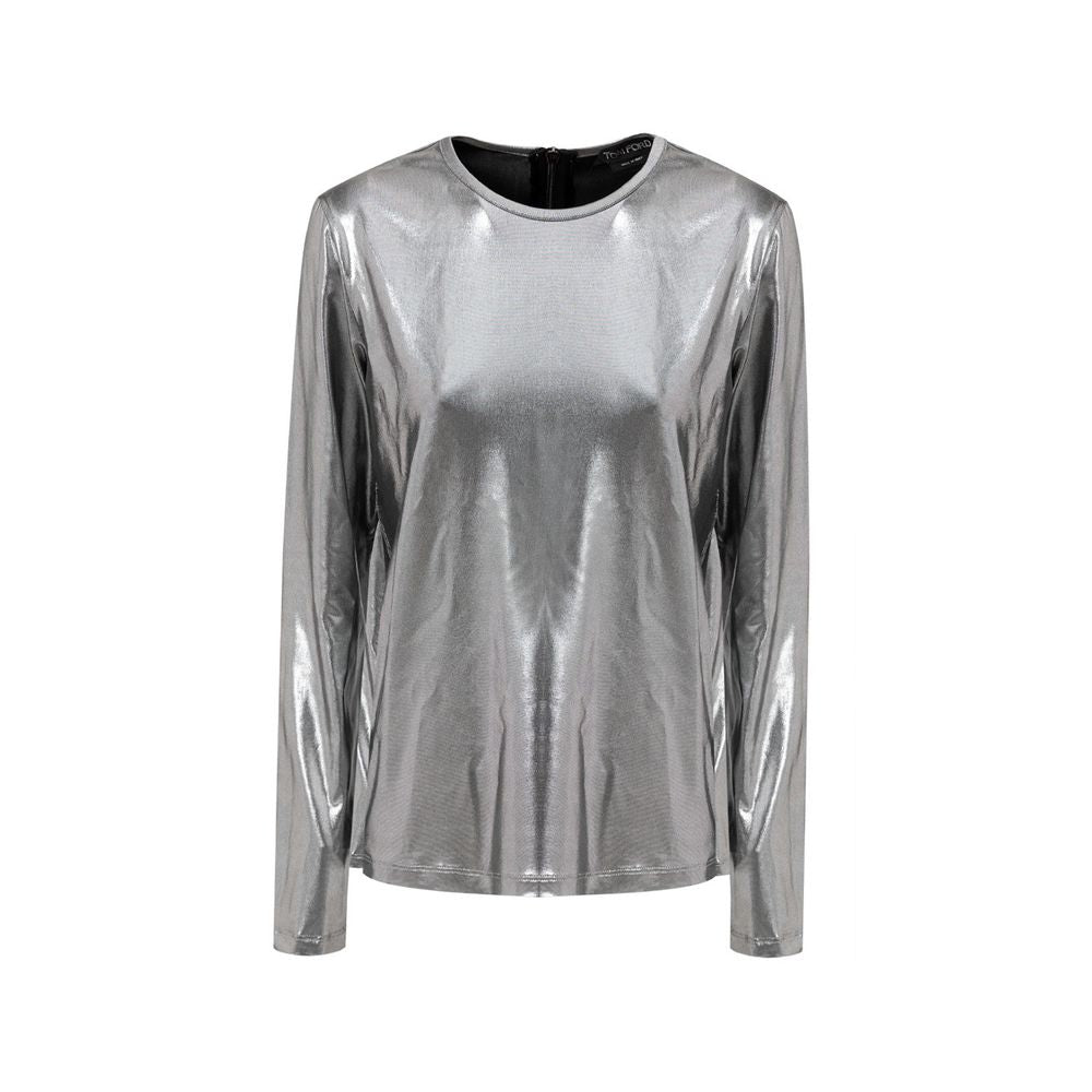 Tom Ford Maglia a maniche lunghe in viscosa grigia
