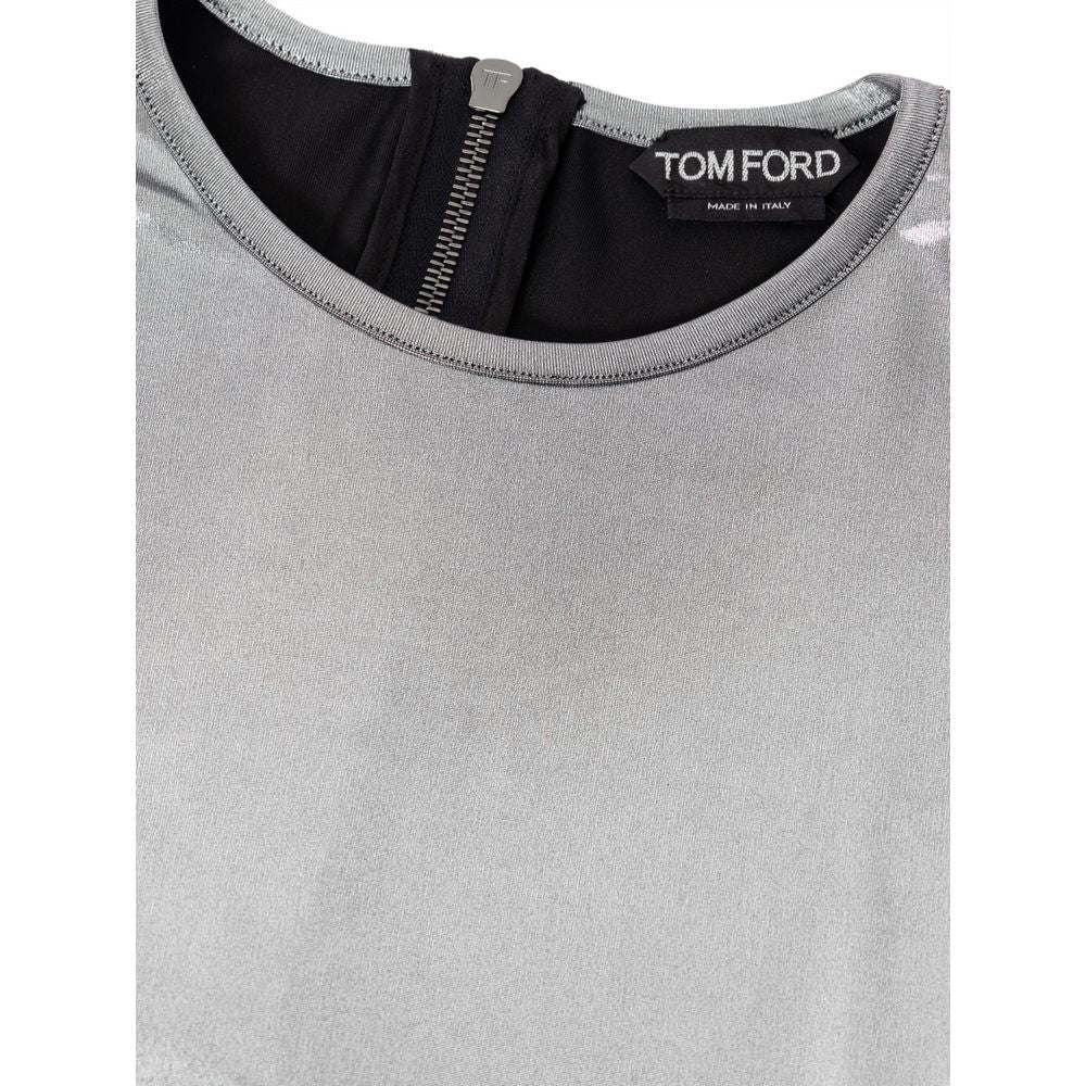 Tom Ford Maglia a maniche lunghe in viscosa grigia