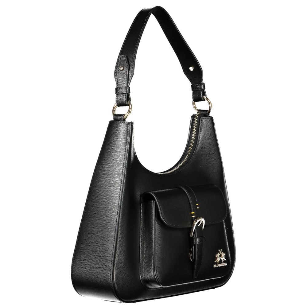 Sac à bandoulière La Martina en cuir noir pour femme