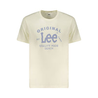 Maglietta da uomo in cotone beige Lee
