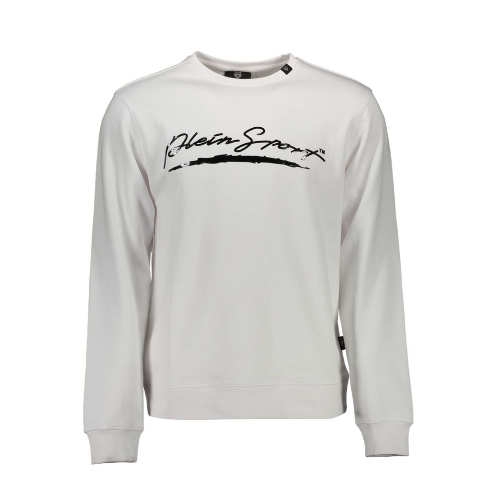 Sweat-shirt homme Plein Sport Bianco en coton