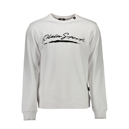 Sweat-shirt homme Plein Sport Bianco en coton
