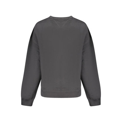 Felpa da donna in cotone nero Tommy Hilfiger