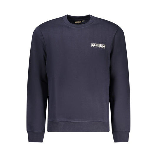 Felpa da uomo in cotone blu Napapijri