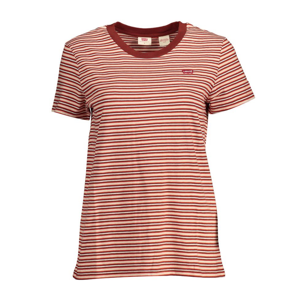 T-shirt da donna in cotone Levi's Rosso