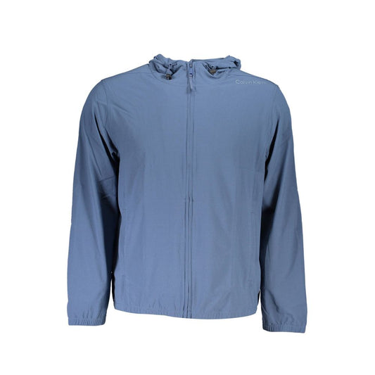 Felpa da uomo in poliestere blu Calvin Klein