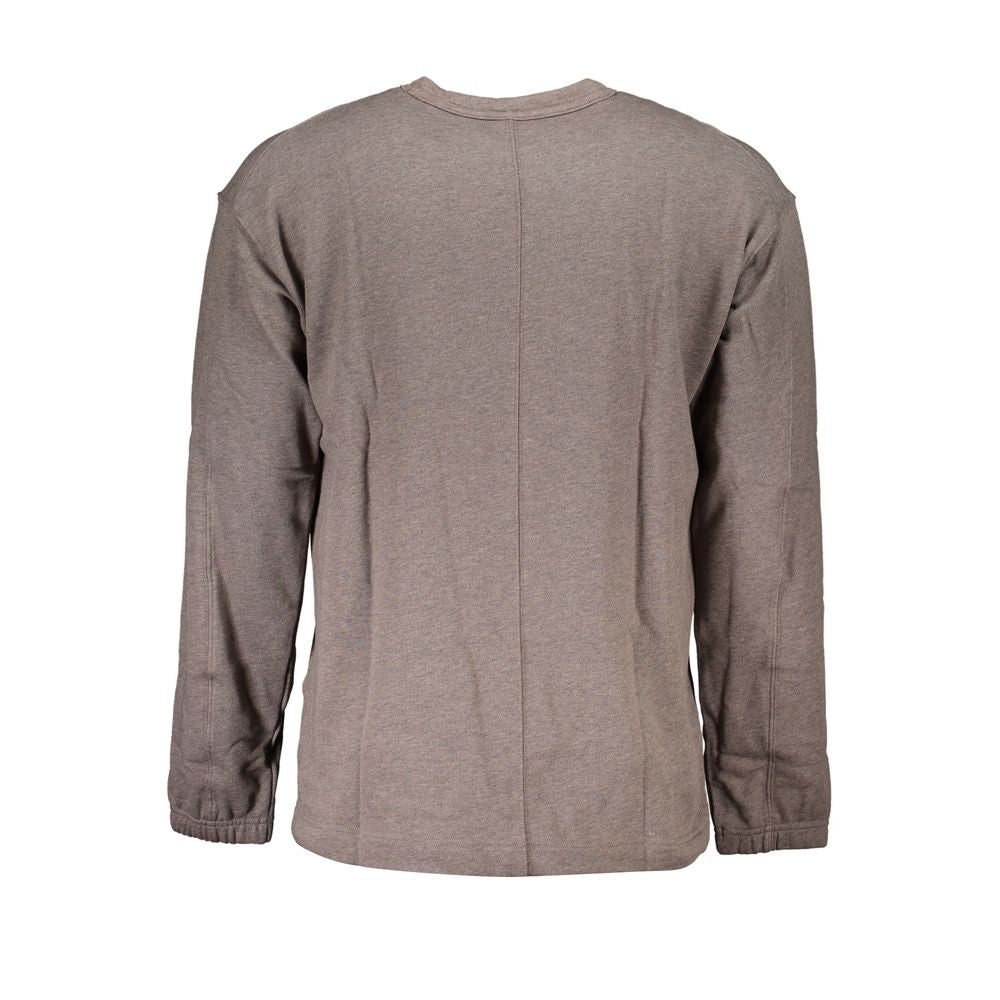 Felpa da uomo in cotone marrone Calvin Klein